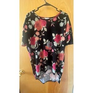 Black and Pink Floral Tunic